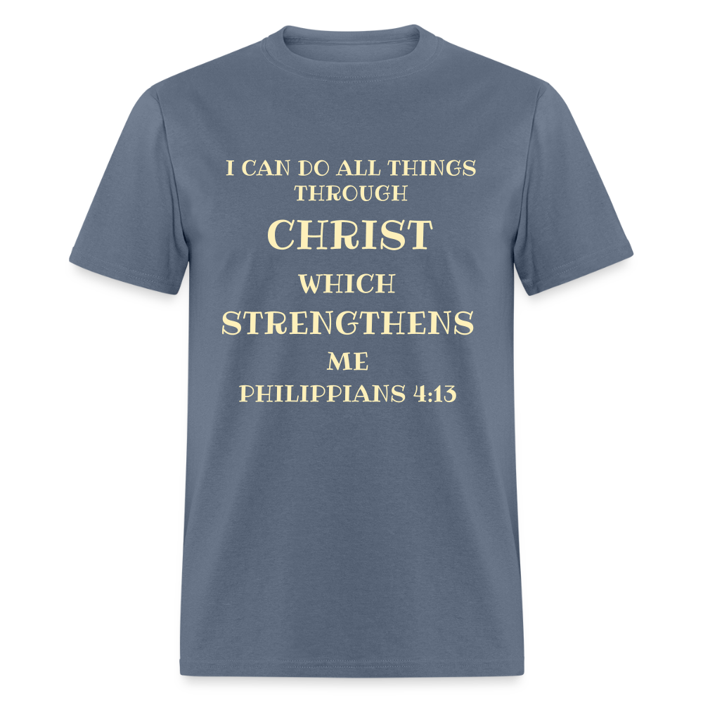 Philippians 4:13 Men's Unisex Classic T-Shirt - denim
