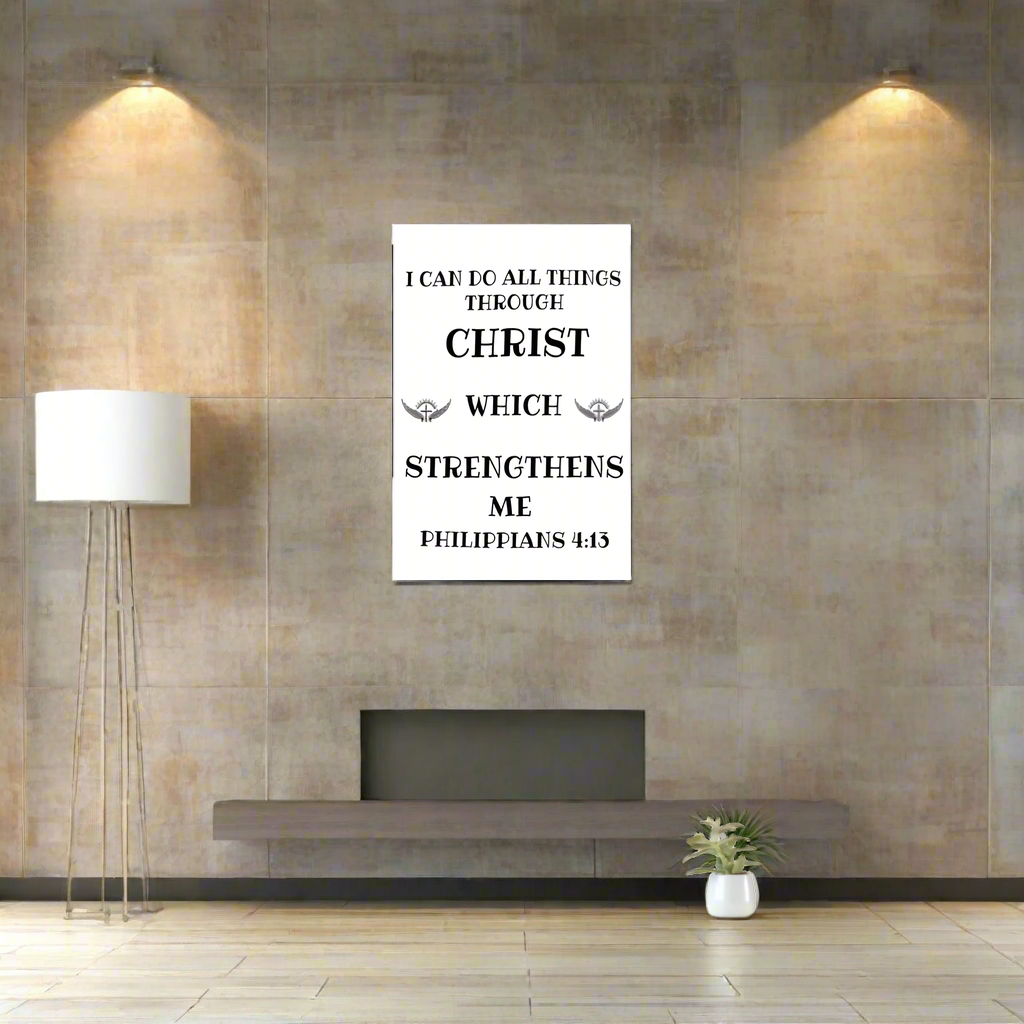 SIE CAPS PHILIPPIANS 4:13 Poster 18x24 Poster 18x24 - white