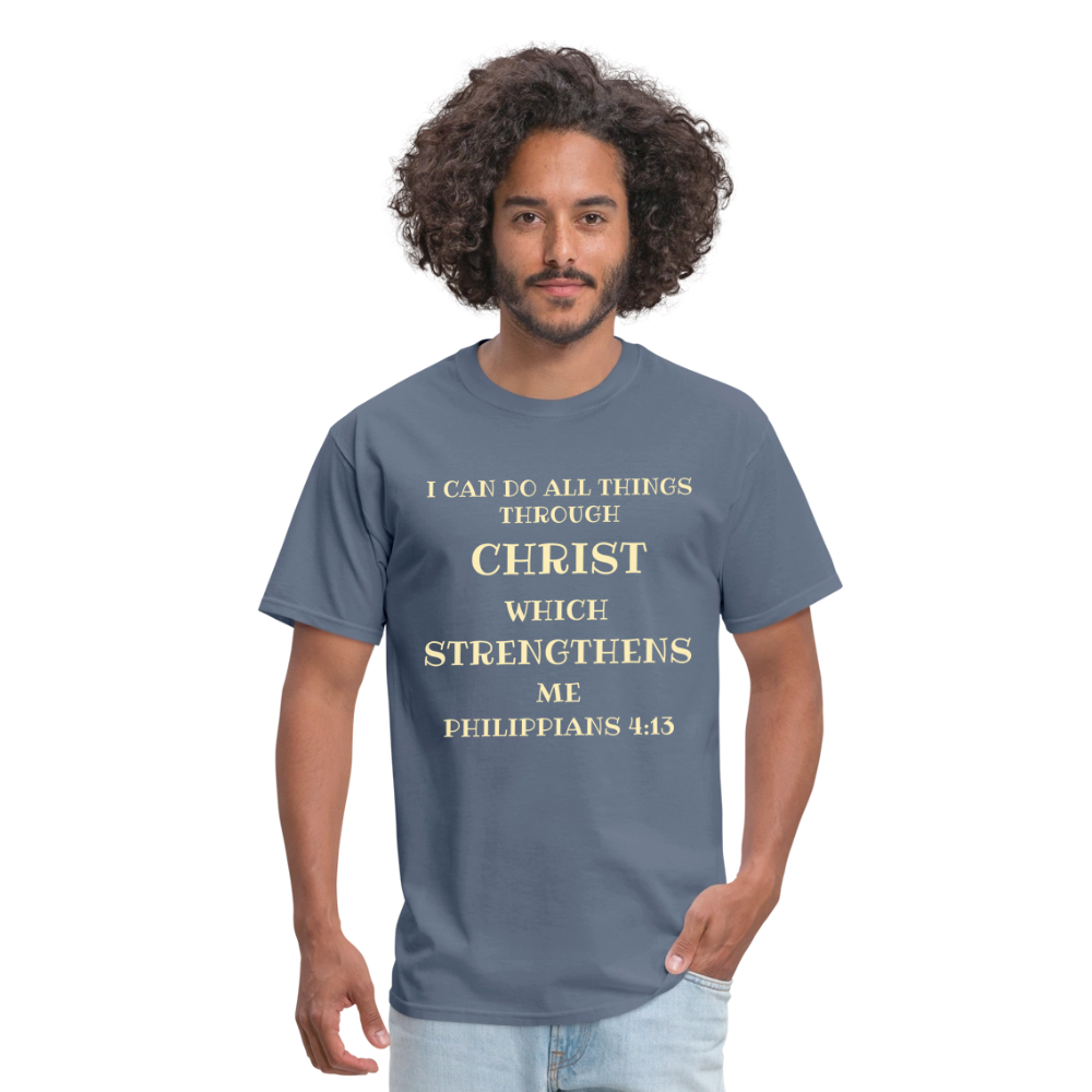 Philippians 4:13 Men's Unisex Classic T-Shirt - denim