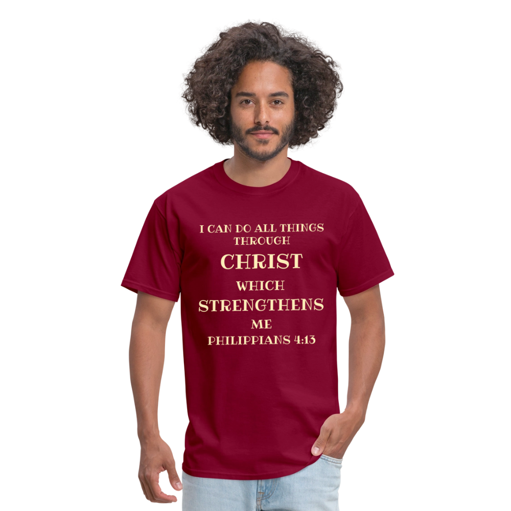 Philippians 4:13 Men's Unisex Classic T-Shirt - burgundy
