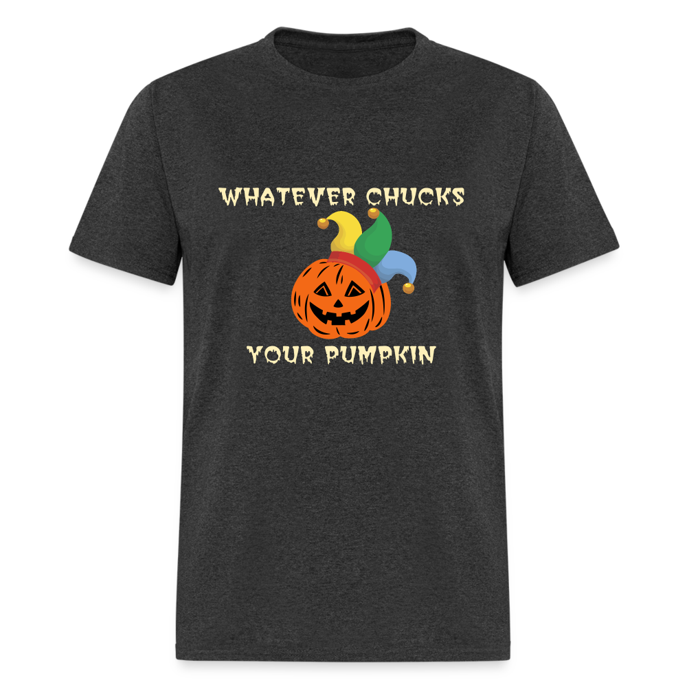 SIE CAPS WHATEVER CHUCKS YOUR PUMPKIN Hanes Unisex T-Shirt - heather black