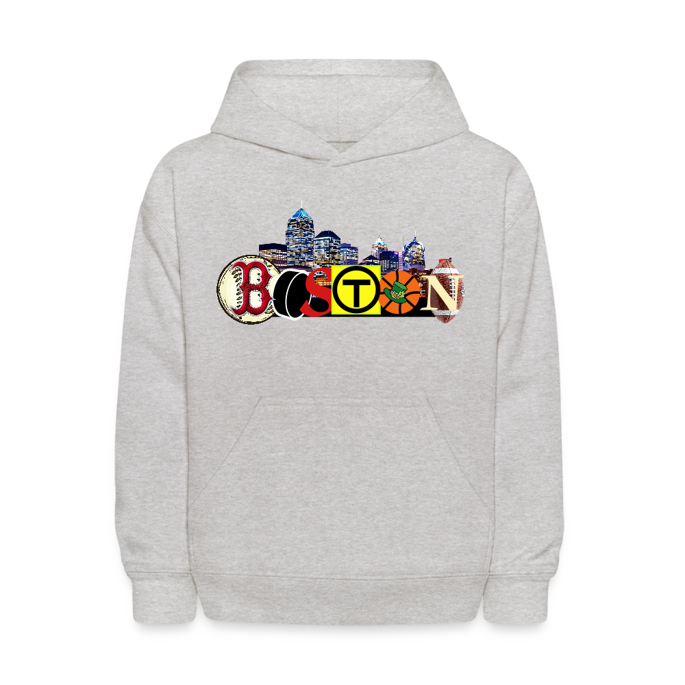 BOSTON SKYLINE Kids' Hoodie - heather gray