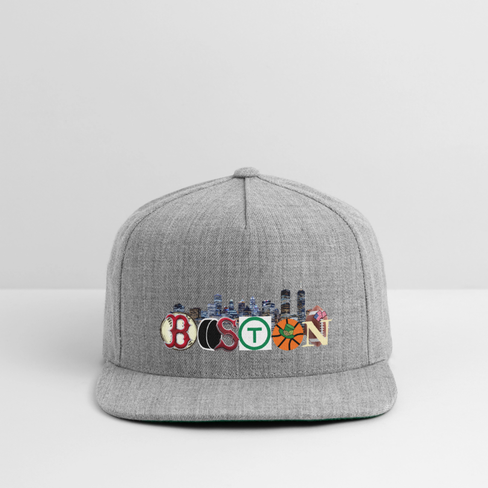 BOSTON SKYLINE AUTHENTIC Snapback Baseball Cap - heather gray