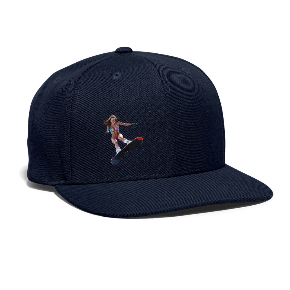 Snow Bunny 1 Authentic Snapback Baseball Cap - navy