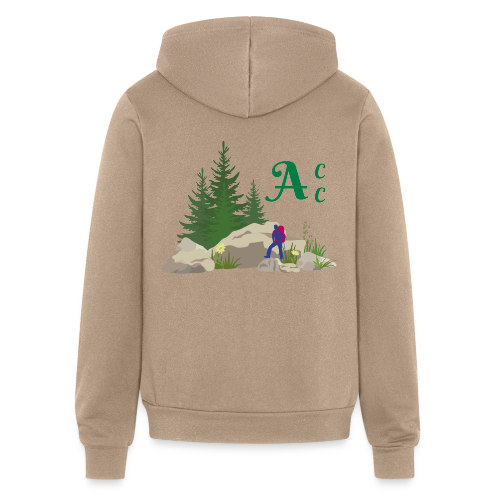 SIE CAPS "AMHERST NH CC" Bella + Canvas Unisex Full Zip Hoodie - tan