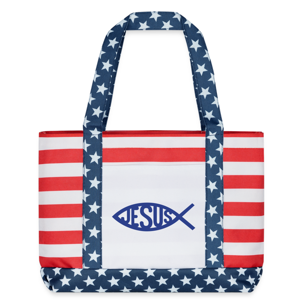 JESUS Americana Tote Bag - red/white/blue