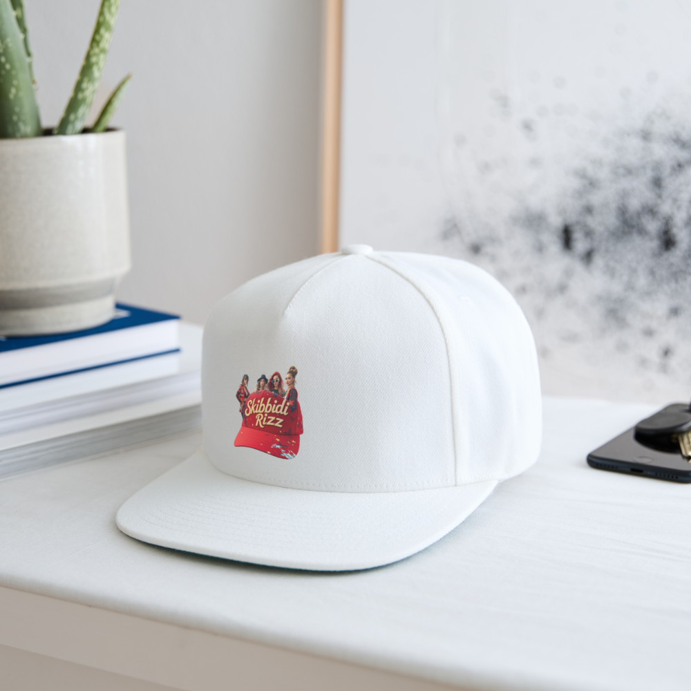 Skibbidi Rizz Authentic Snapback Baseball Cap - white