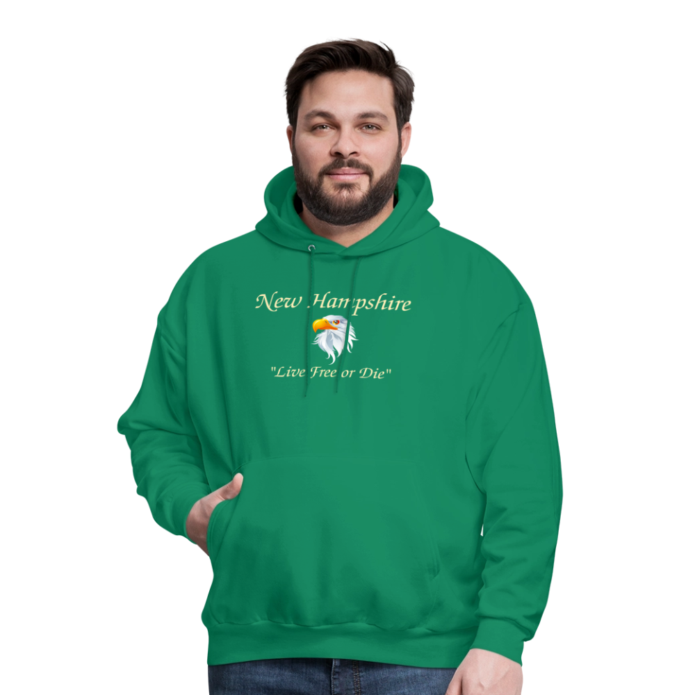 NH Live Free or Die Men's Hoodie - kelly green