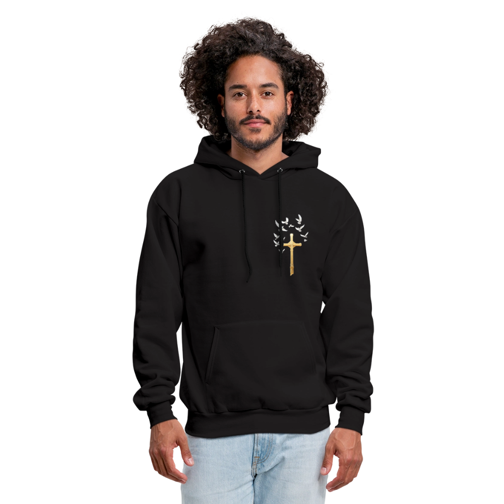 DOVES LATIN with CROSS Men's Hoodie - black