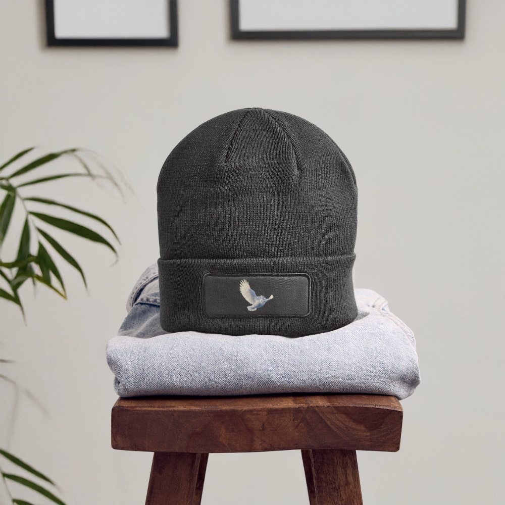 HOOTIE Patch Beanie - charcoal grey