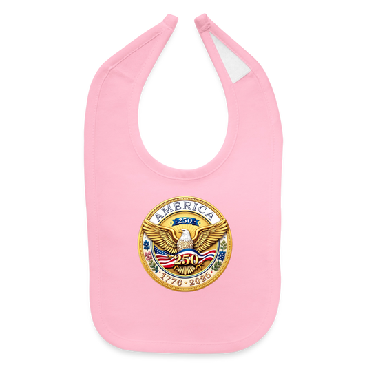 AMERICA 250 Kid's Baby Bib - light pink