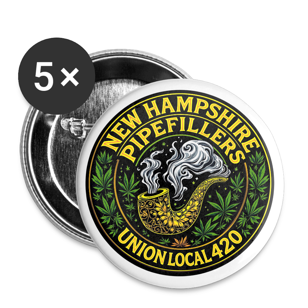 NH 420 Buttons small 1'' (5-pack) - white