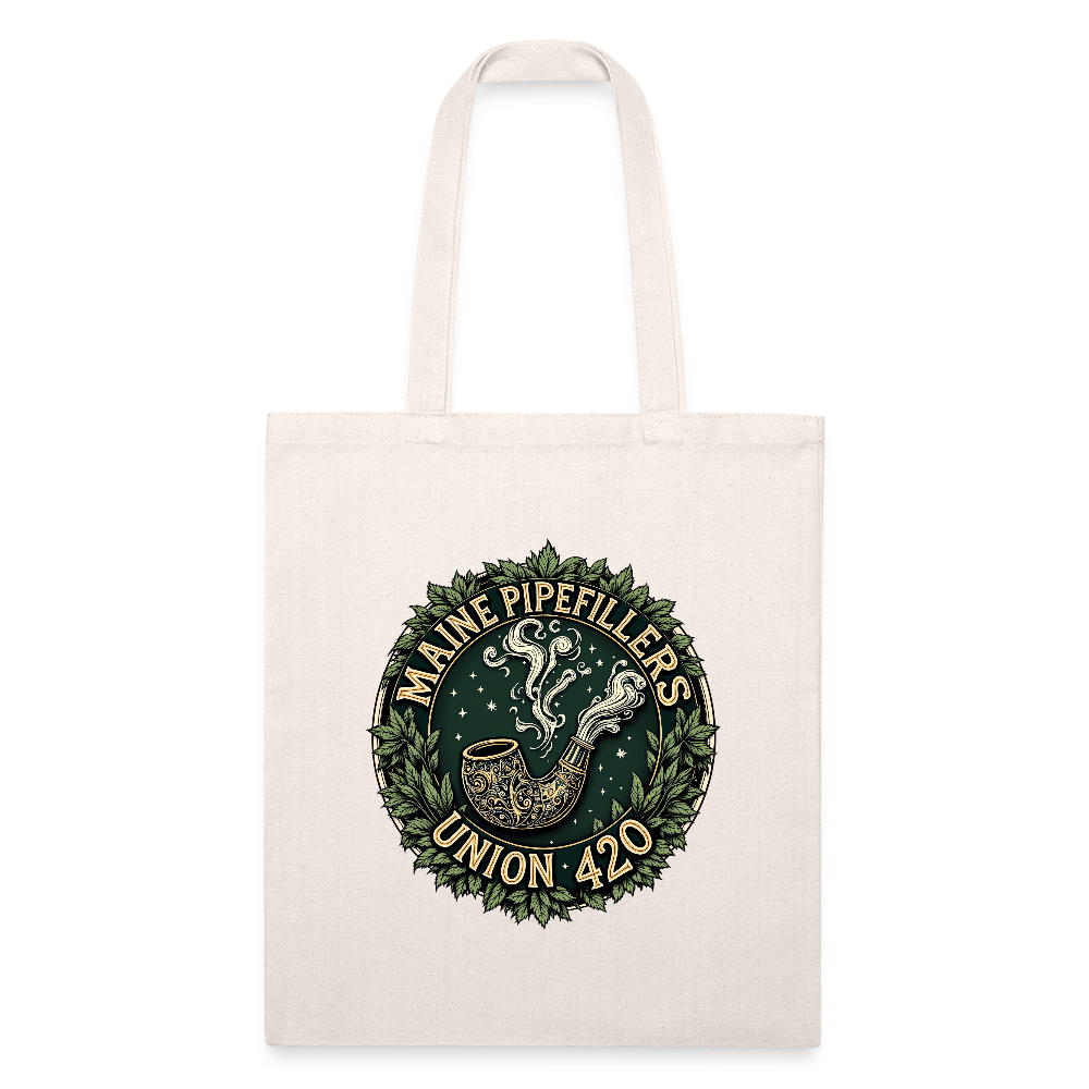 THE ORIGINAL MAINE PIPEFILLERS UNION 420 Recycled Tote Bag - natural