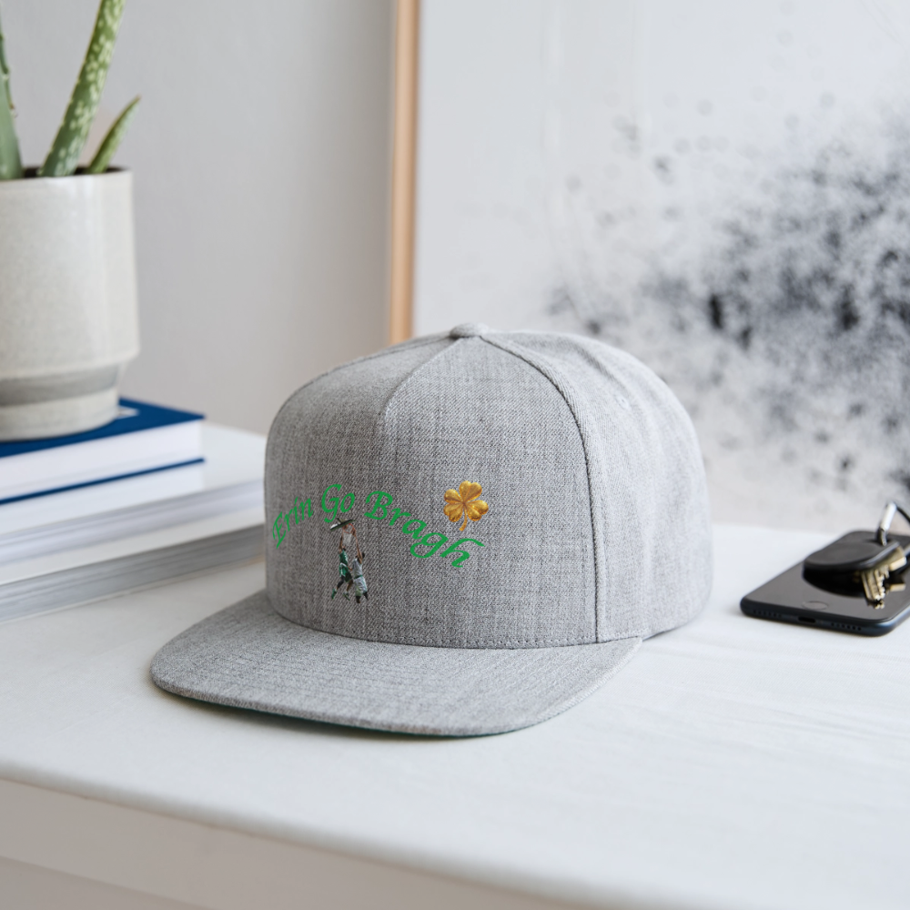 ERIN GO BRAGH GOLD Snapback Baseball Cap - heather gray