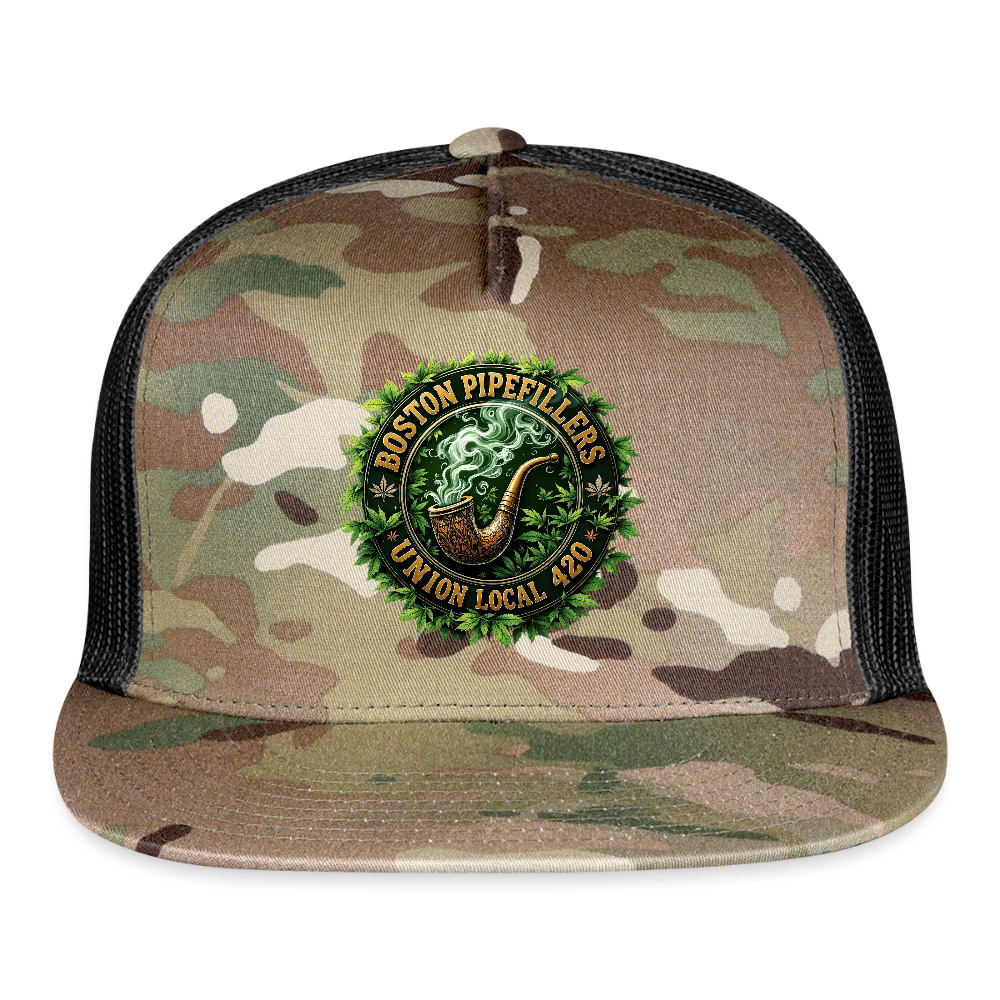 BOSTON PIPEFILLERS Trucker Hat - MultiCam\black