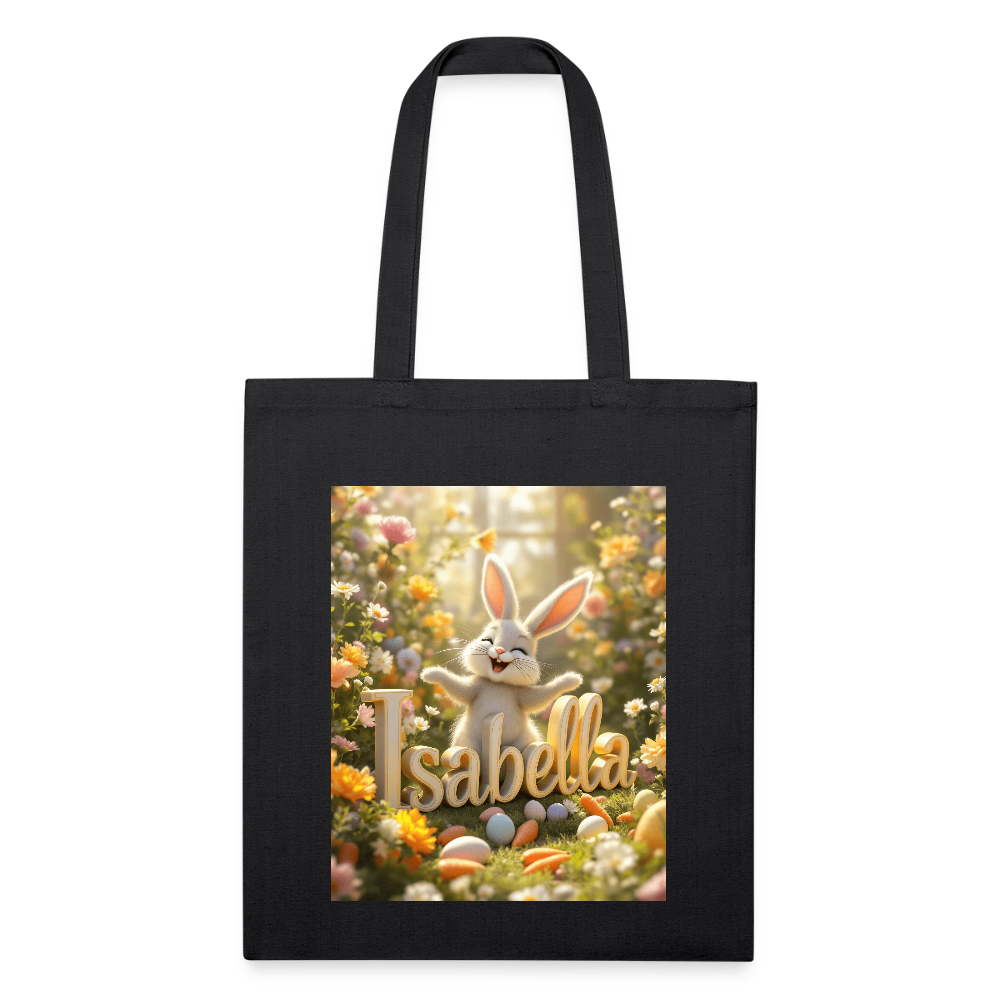 EASTER BUNNY ISABELLA Recycled Tote Bag - black