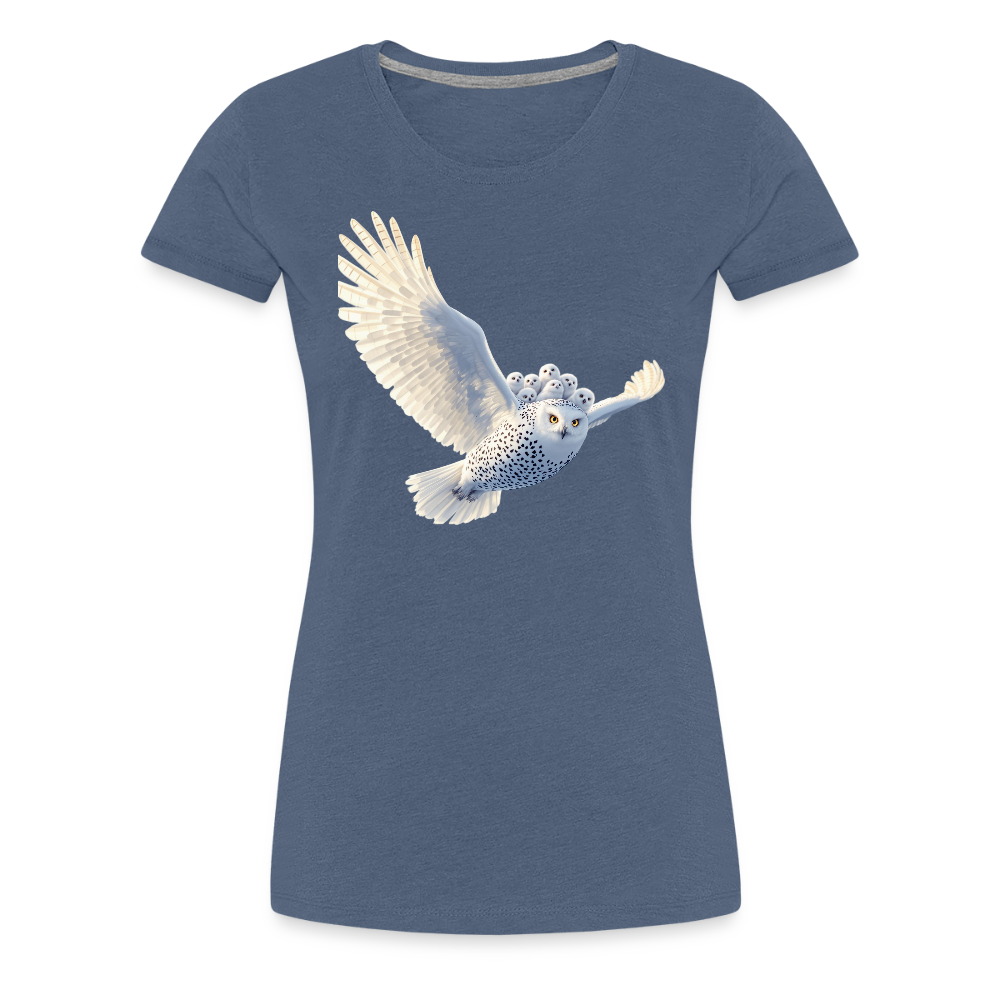 HOOTIE SNOW OWLS Women’s Premium T-Shirt - heather blue