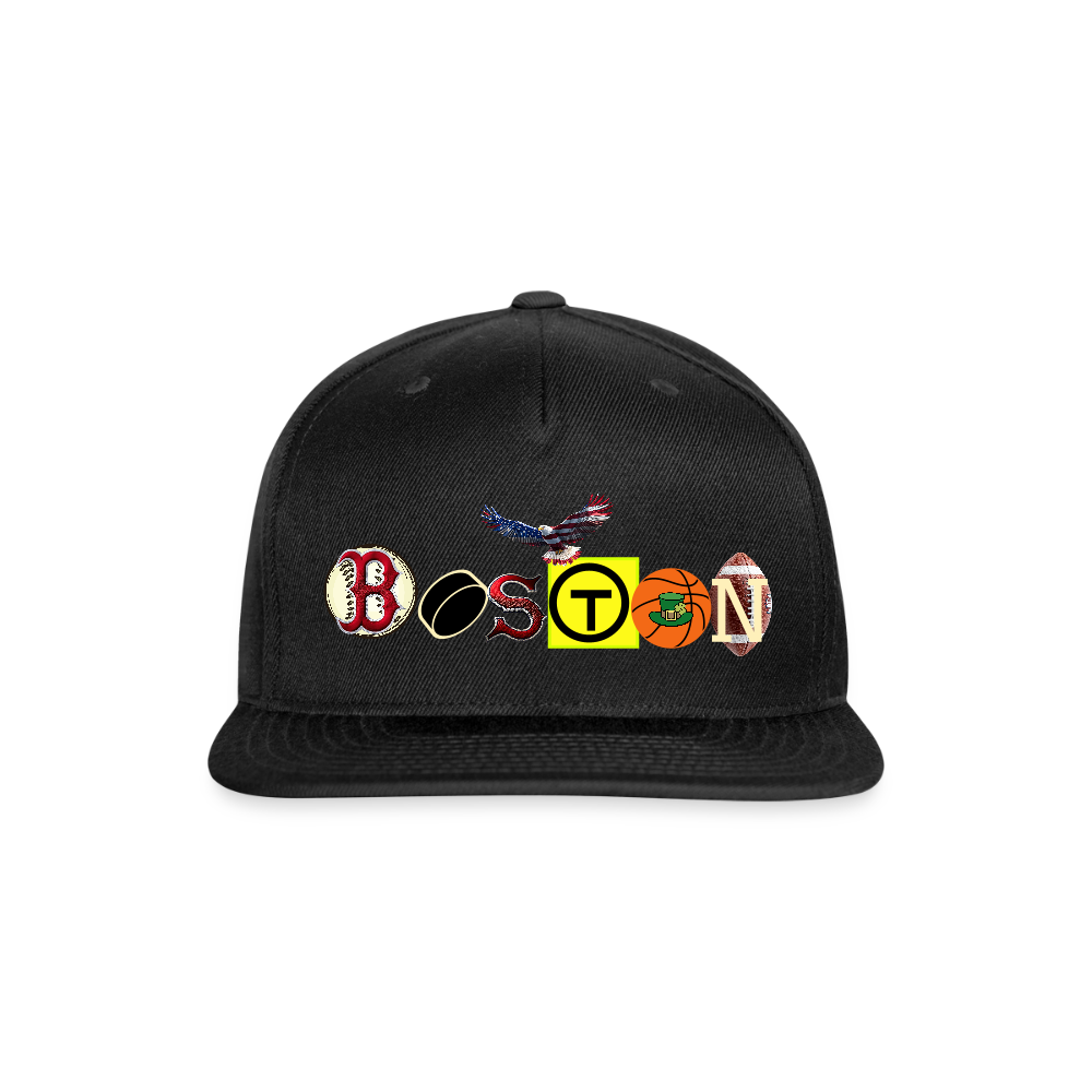 THE BOSTON / EAGLES Authentic Snapback Baseball Cap - black