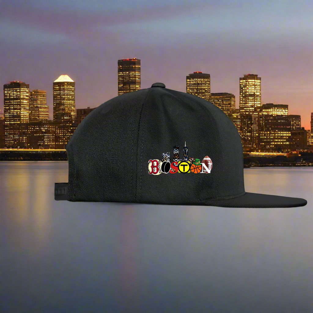 BOSTON SKYLINE JUMPBALL The Original Snapback Baseball Cap - black