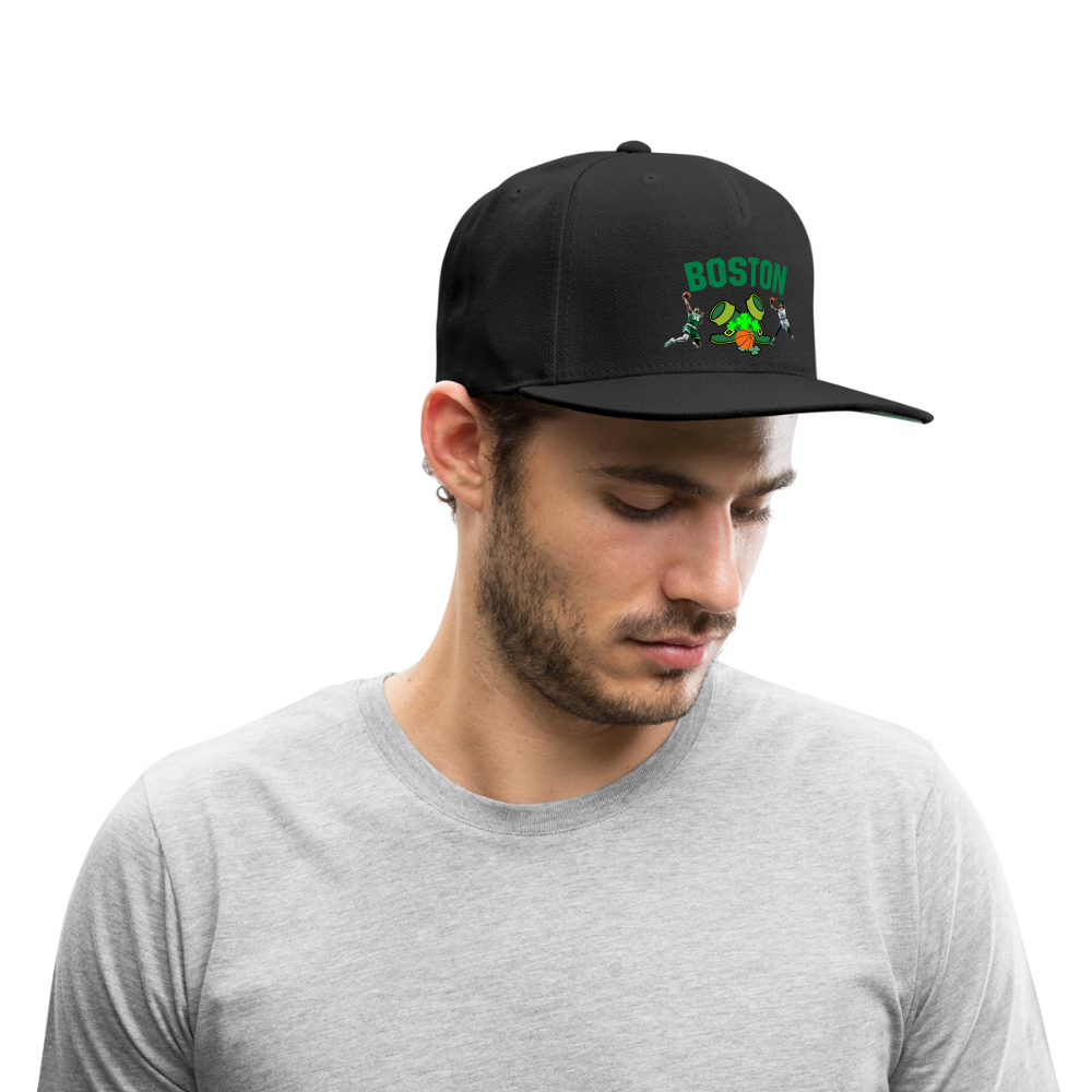 BOSTON B BALL Original Snapback Baseball Cap - black