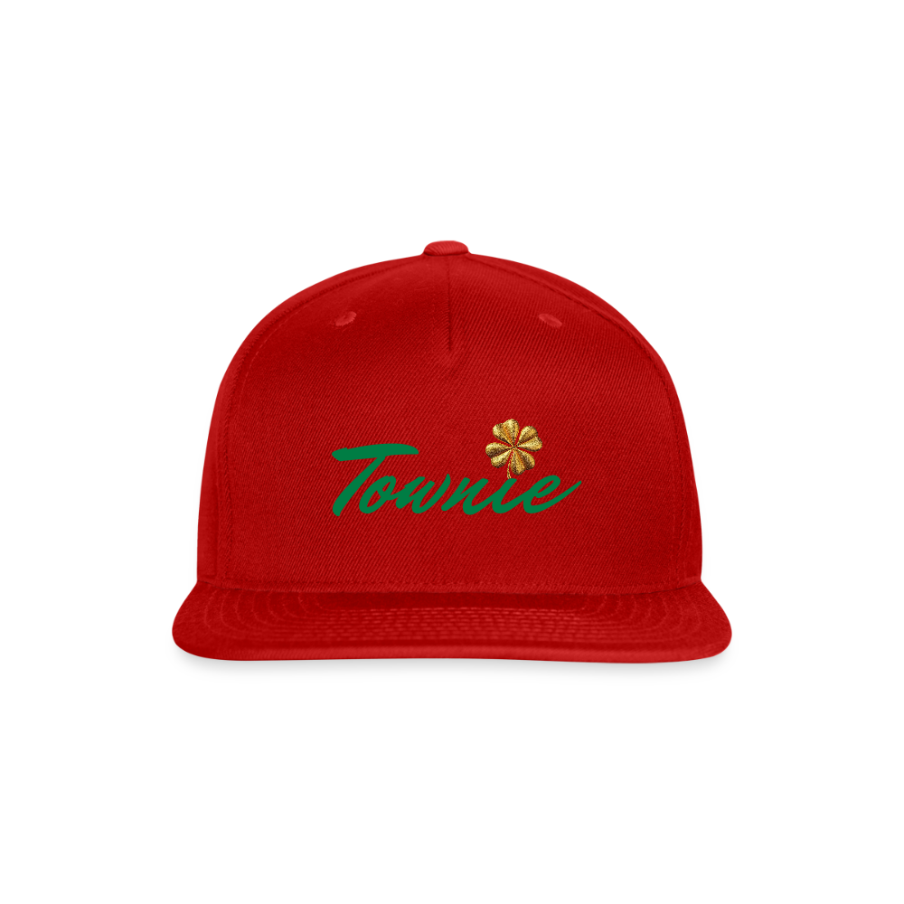 TOWNIE Snapback Baseball Cap - red
