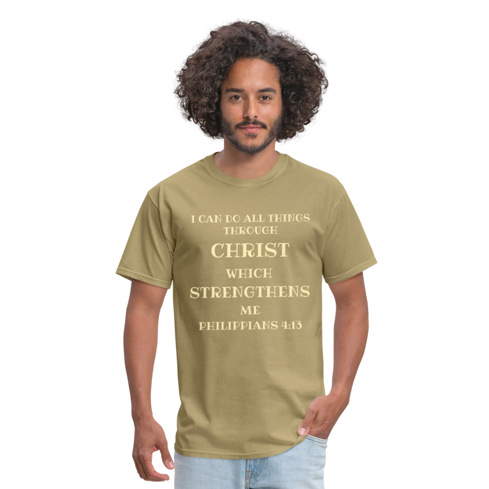 Philippians 4:13 Men's Unisex Classic T-Shirt - khaki