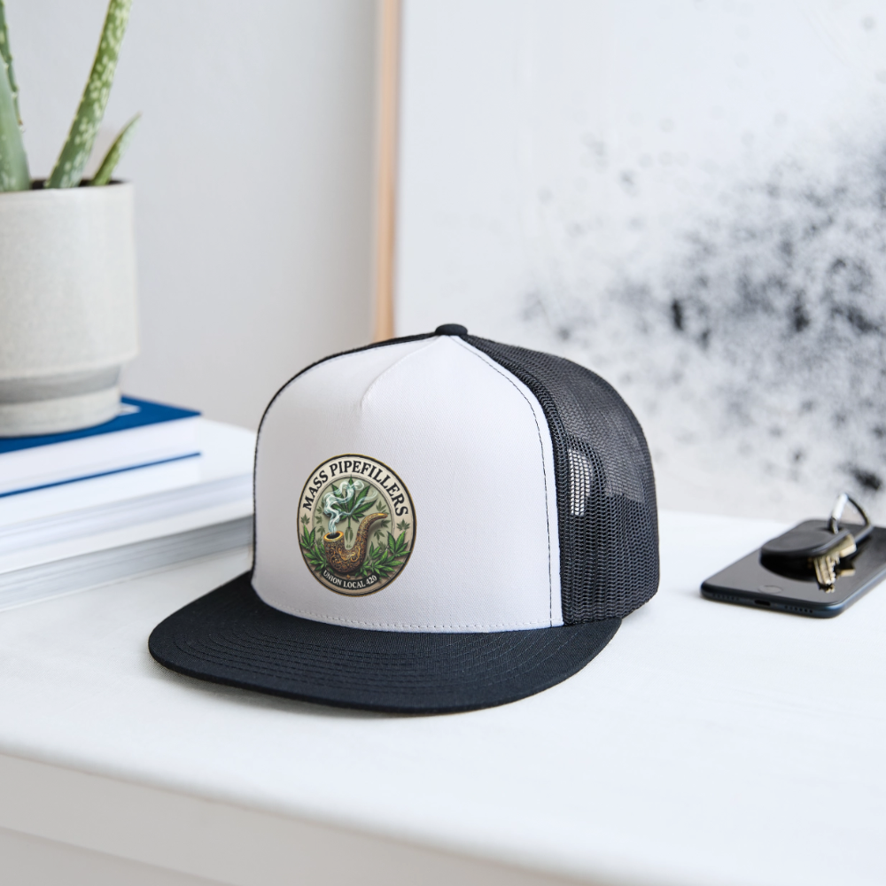 MASS PIPEFILLERS UNION LOCAL 420 Trucker Hat - white/black