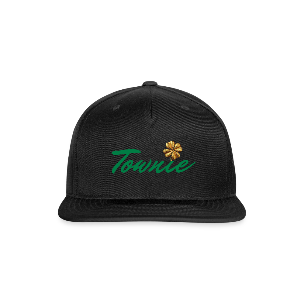 TOWNIE Snapback Baseball Cap - black