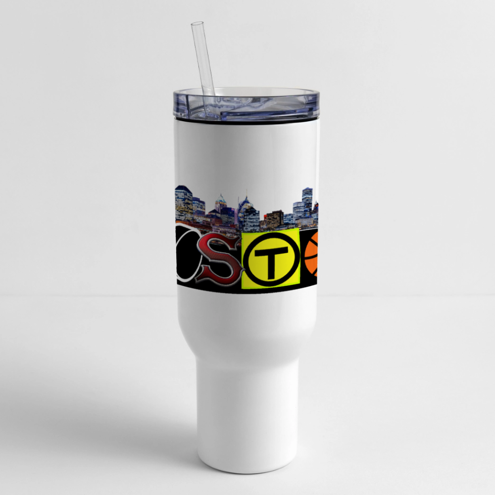 BOSTON SKYLINE 40 oz Stainless Steel Travel Tumbler - white