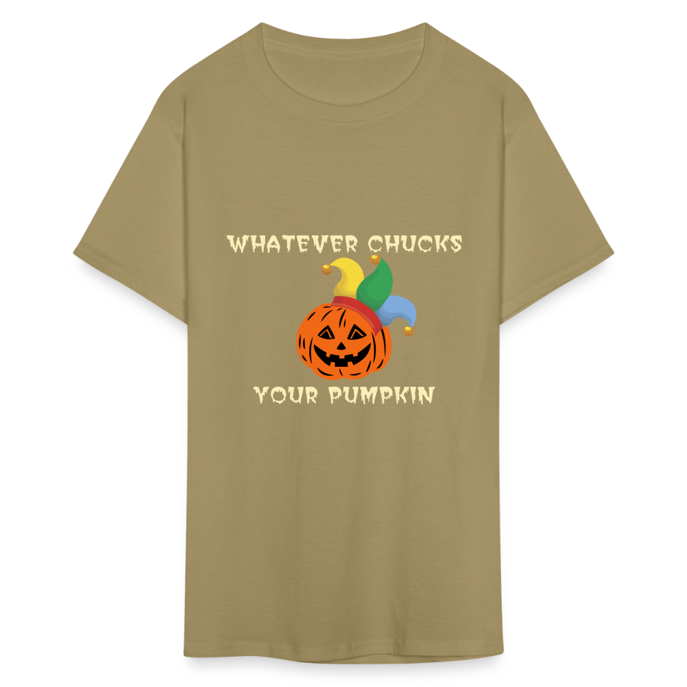SIE CAPS WHATEVER CHUCKS YOUR PUMPKIN Hanes Unisex T-Shirt - khaki