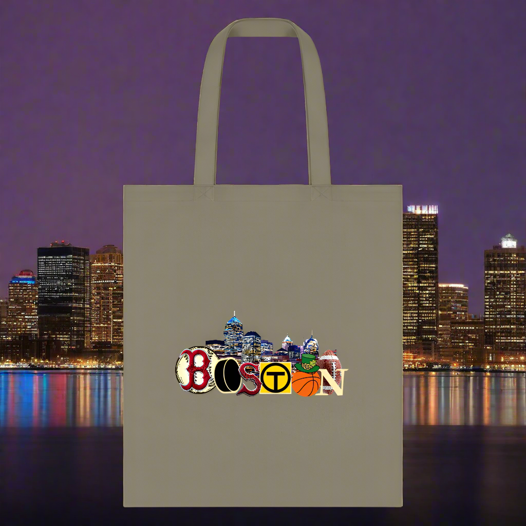 BOSTON SKYLINE Tote Bag - khaki