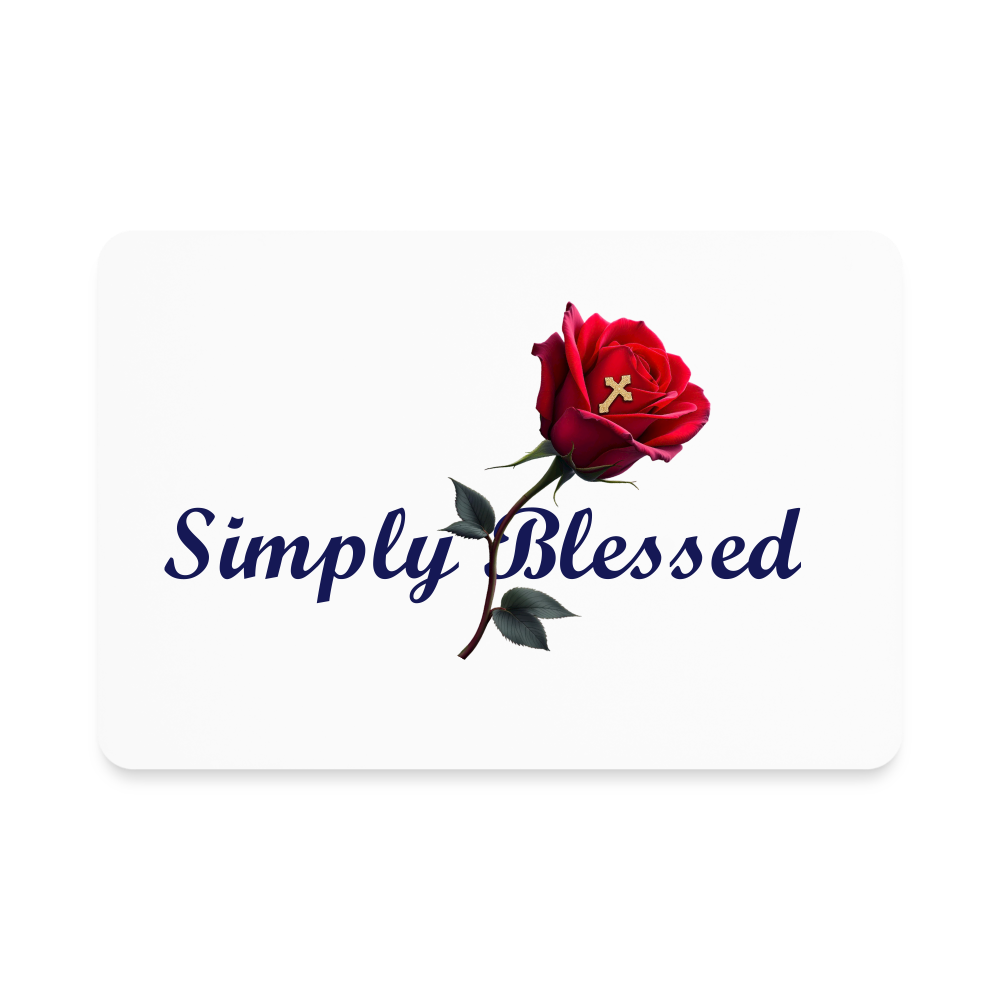 Simply Blessed Mouse pad Rectangle Magnet - white