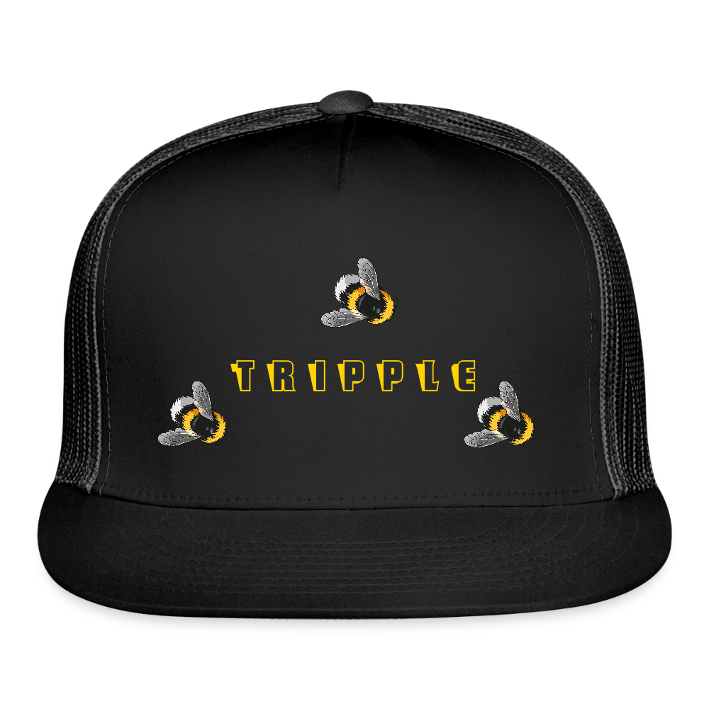 TRIPPLE B'S CAMO Trucker Hat - black/black