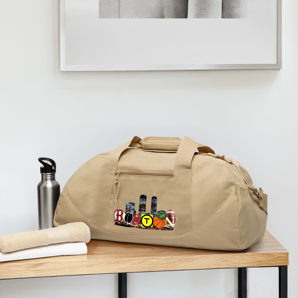 BOSTON SKYLINE Recycled Duffel Bag - beige