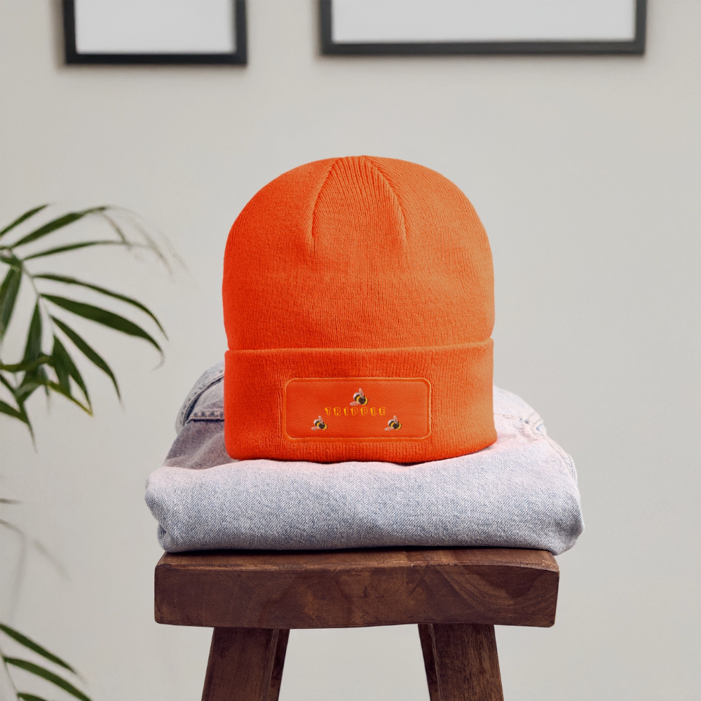 TRIPPLE B'S Patch Beanie - neon orange