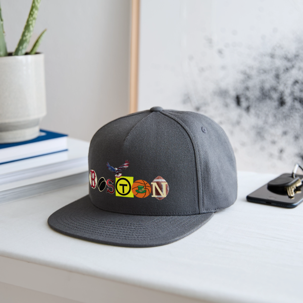 THE BOSTON / EAGLES Authentic Snapback Baseball Cap - dark grey