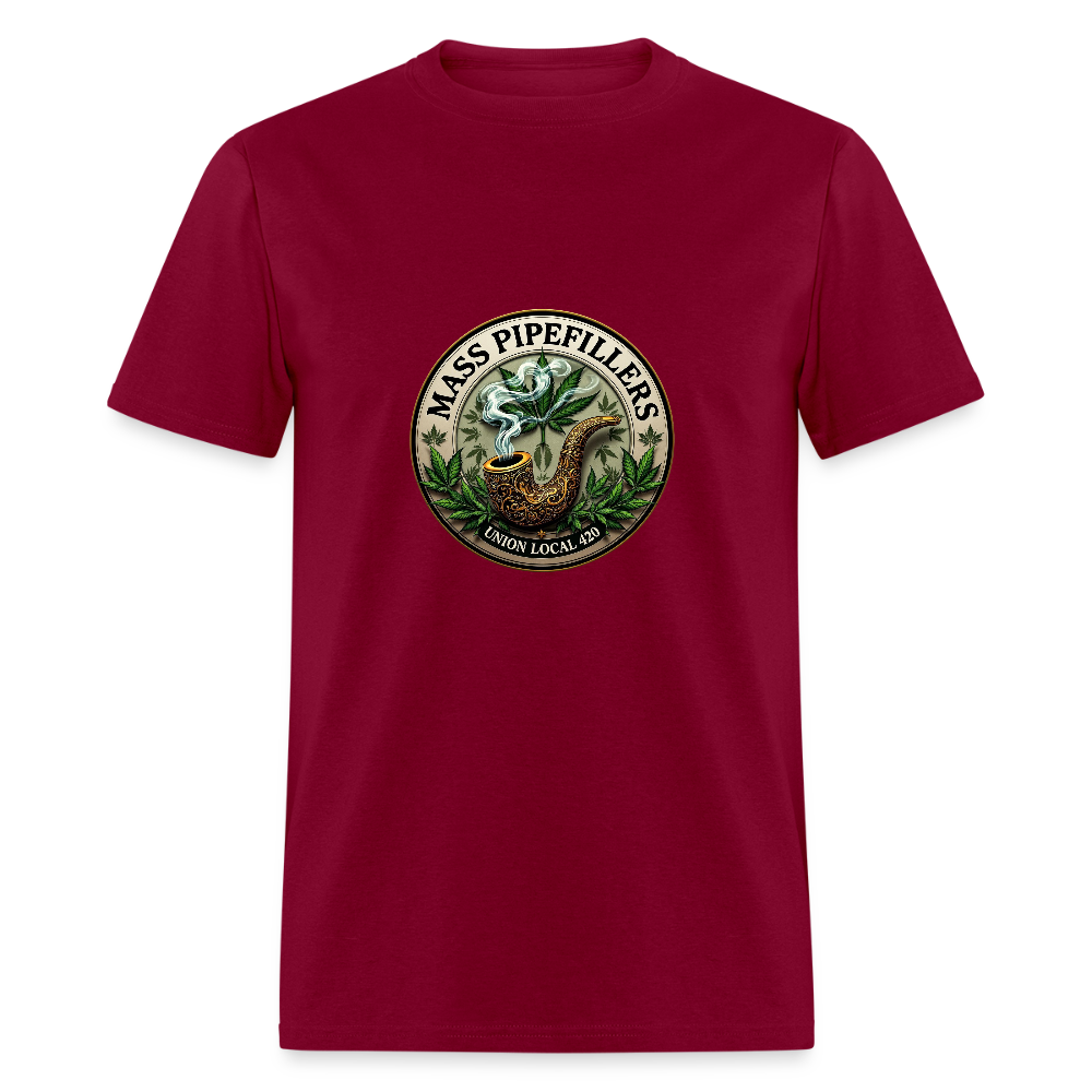 THE ORIGINAL MASS PIPEFILLERS UNION LOCAL 420 Unisex Classic T-Shirt - burgundy