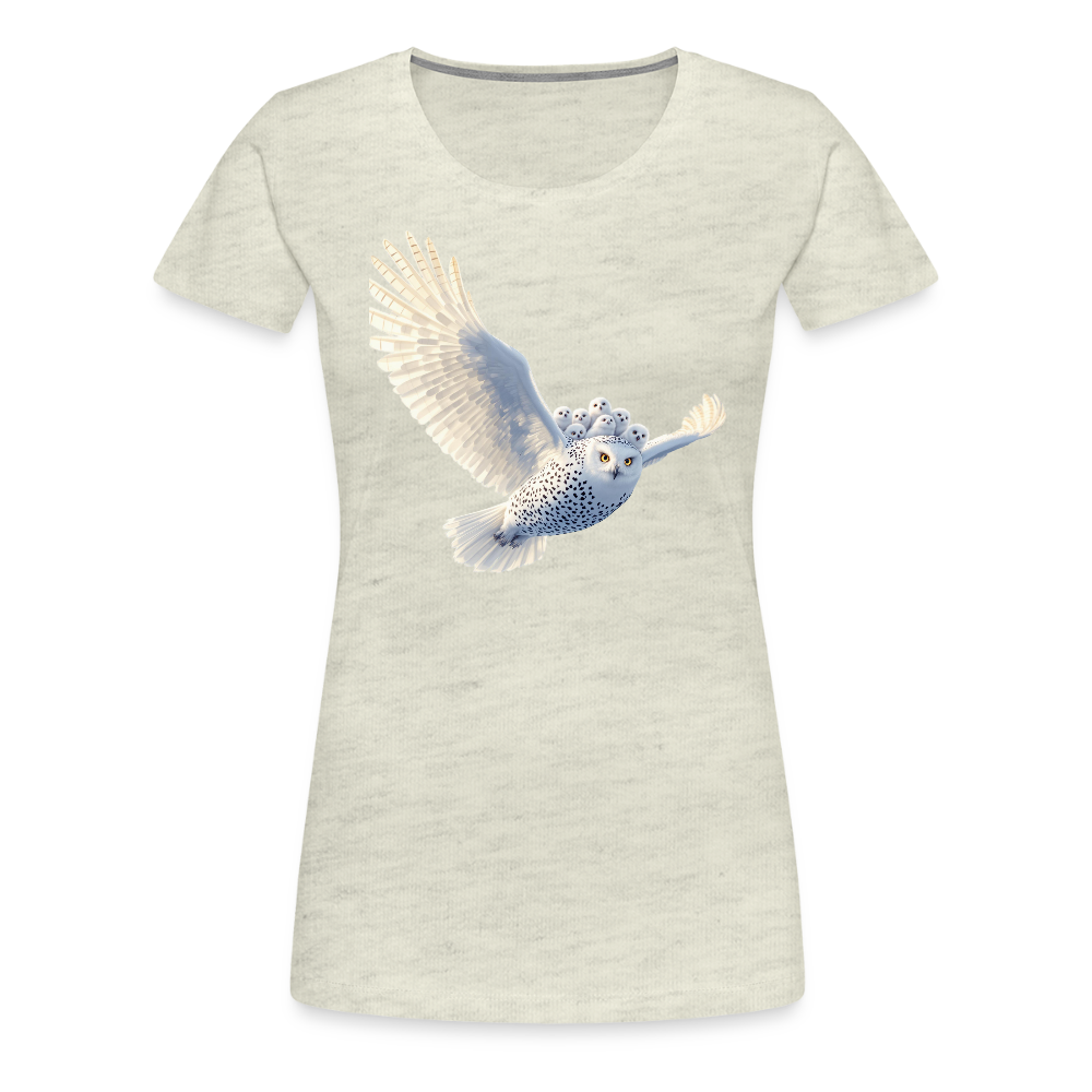 HOOTIE SNOW OWLS Women’s Premium T-Shirt - heather oatmeal