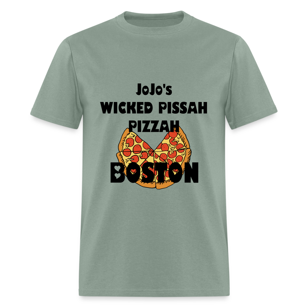 SIE CAPS JoJo's WICKED PISSAH PIZZAH BOSTON Unisex Classic T-Shirt - sage