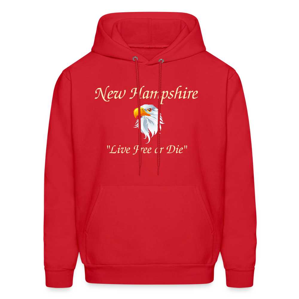 NH Live Free or Die Men's Hoodie - red
