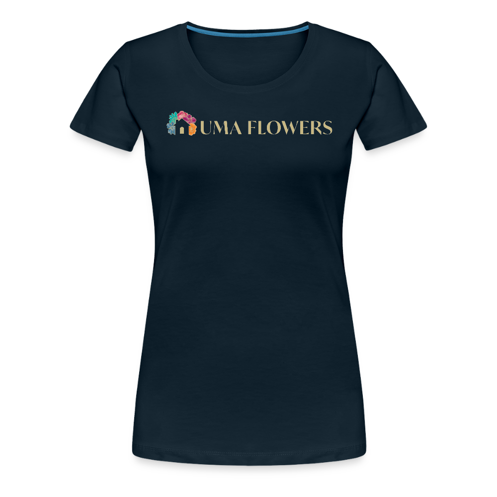 UMA FLOWERS Women’s Premium T-Shirt - deep navy