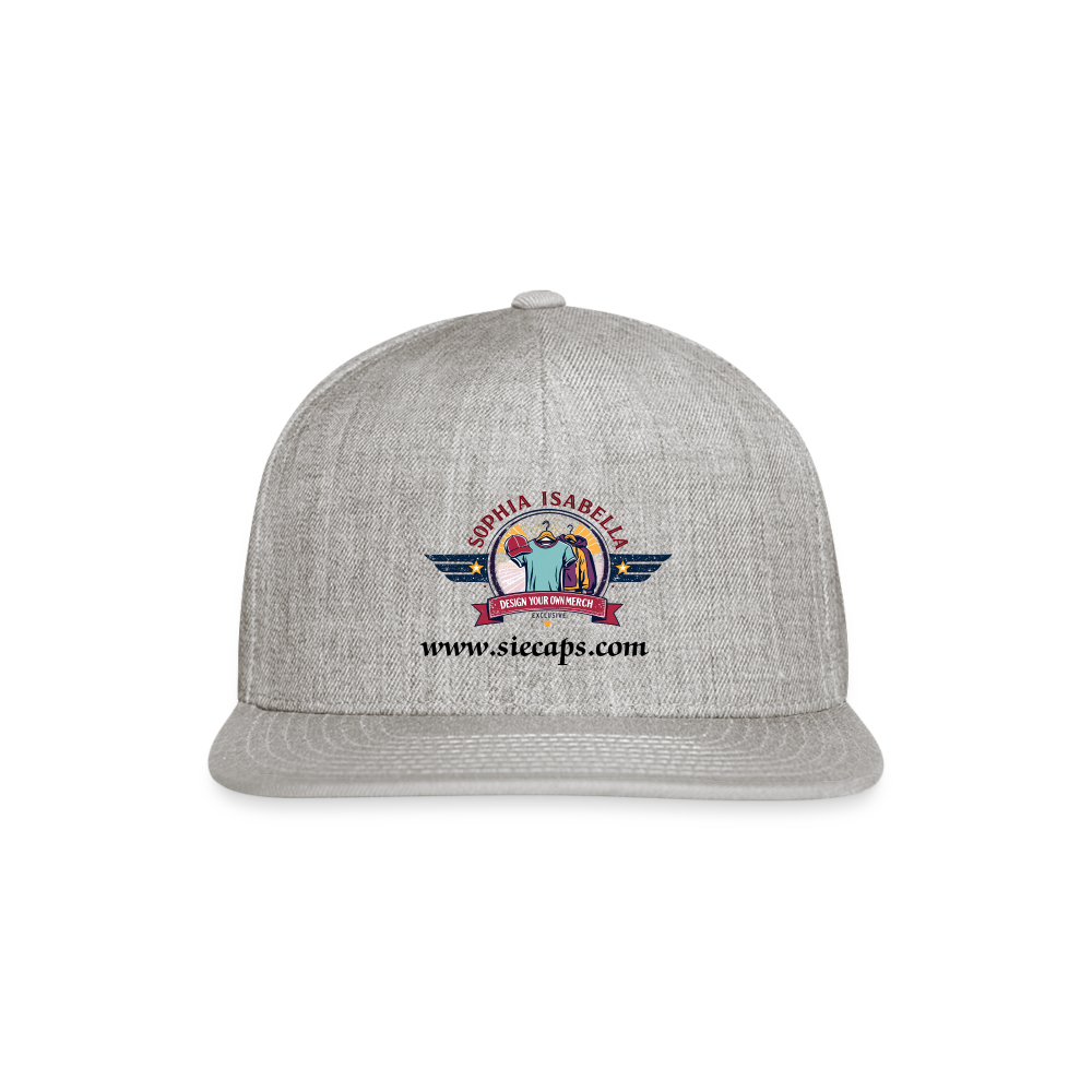 sie caps logo Snapback Baseball Cap - heather gray