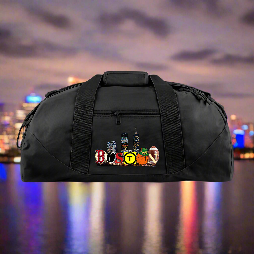 BOSTON SKYLINE Recycled Duffel Bag - black