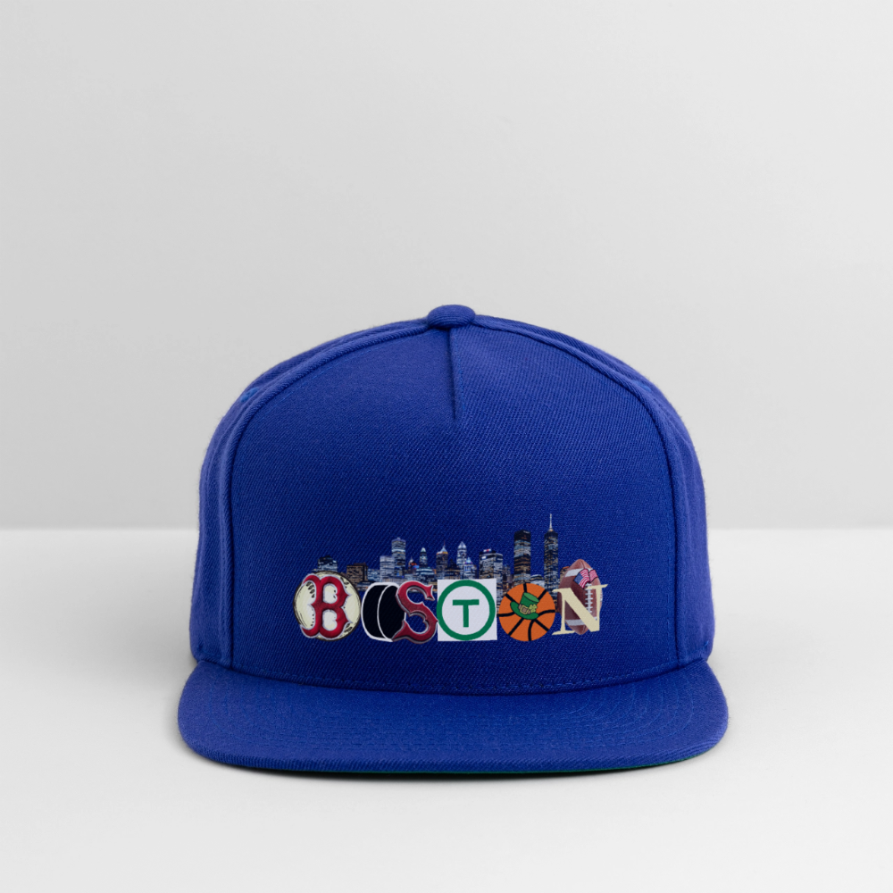 BOSTON SKYLINE AUTHENTIC Snapback Baseball Cap - royal blue