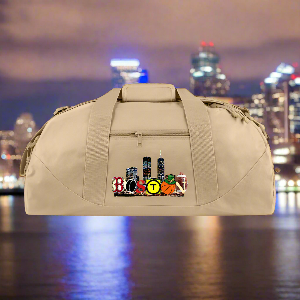 BOSTON SKYLINE Recycled Duffel Bag - beige