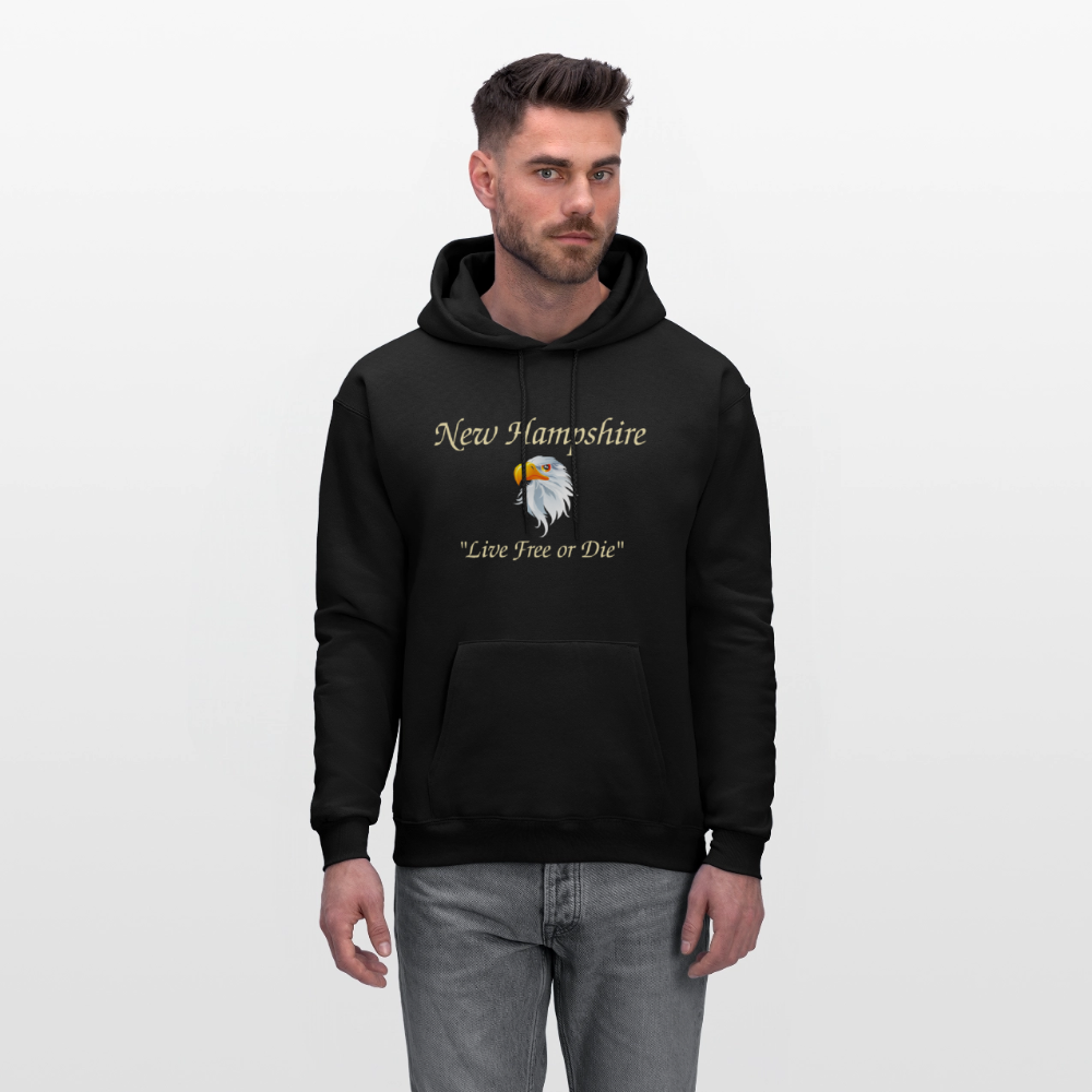NH Live Free or Die Men's Hoodie - black