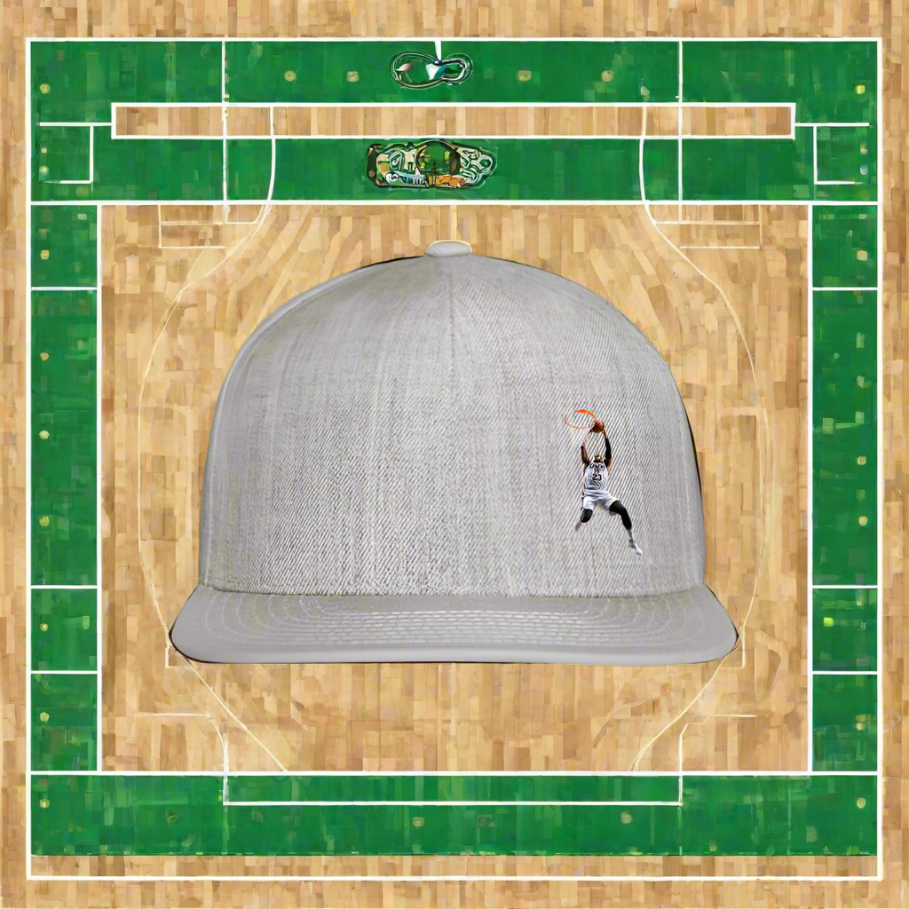 DUNK BALL Snapback Baseball Cap - heather gray