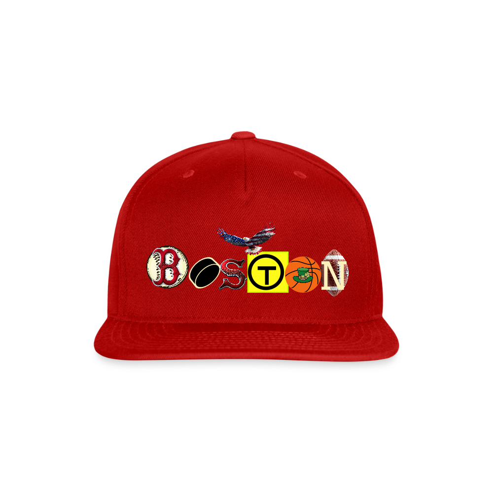 THE BOSTON / EAGLES Authentic Snapback Baseball Cap - red