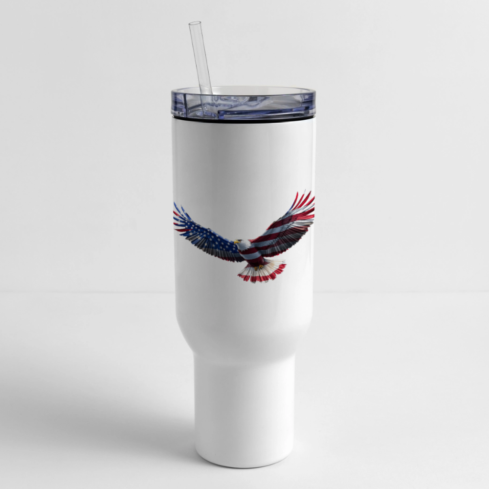 SOARING EAGLE 40 oz Stainless Steel Travel Tumbler - white