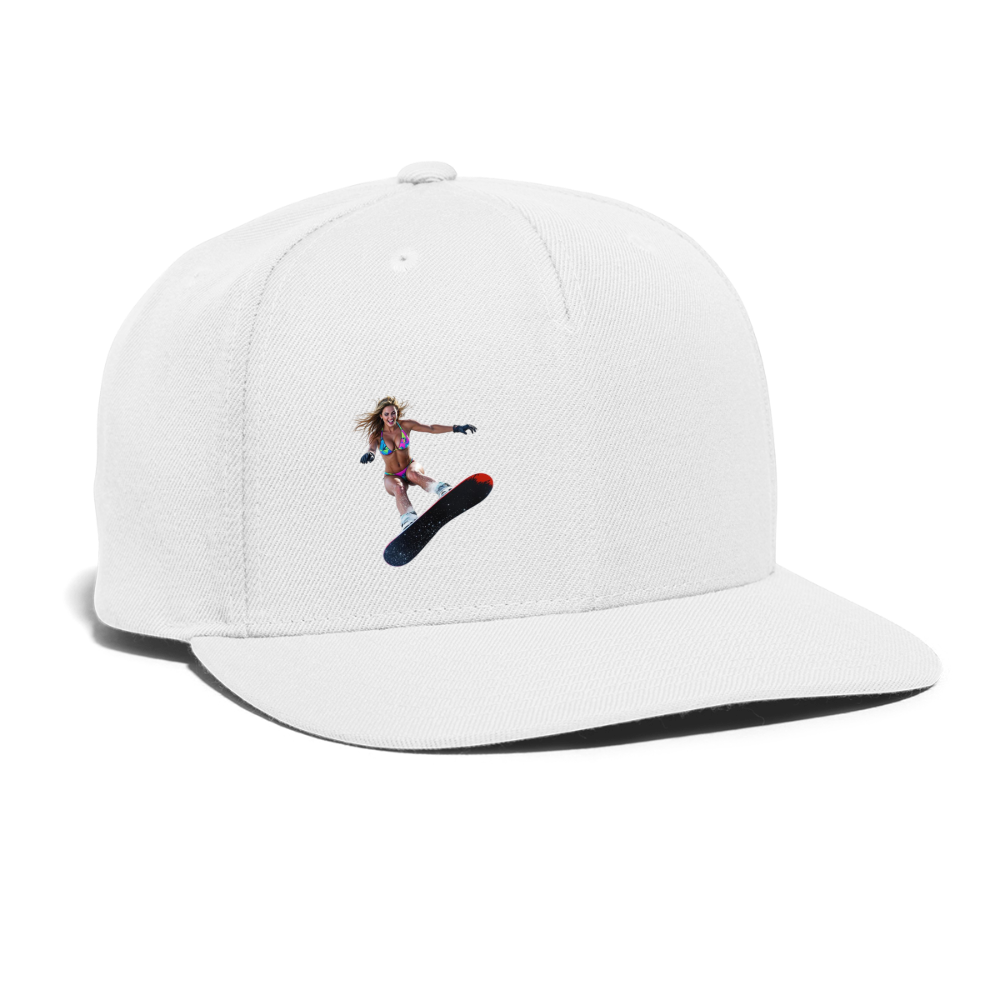Snow Bunny 1 Authentic Snapback Baseball Cap - white